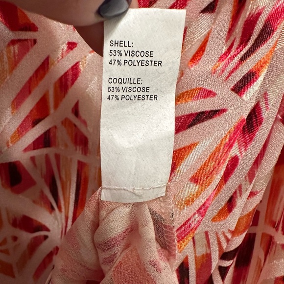 Ramy Brook Melina Button Down Top Collared Shirt Women’s S Pink Orange Blouse - Picture 8 of 9